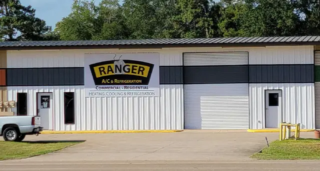 Ranger A/C & Refrigeration shopfront and signage at their Conroe, TX location